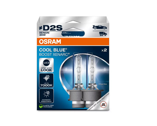 D2S OSRAM 66240CBB COOL BLUE BOOST HID XENON BULBS (2 PACK)